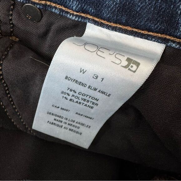 Joe's Jeans Distressed Boyfriend Slim Ankle in Brushy Wash Size 31 - Picture 7 of 8